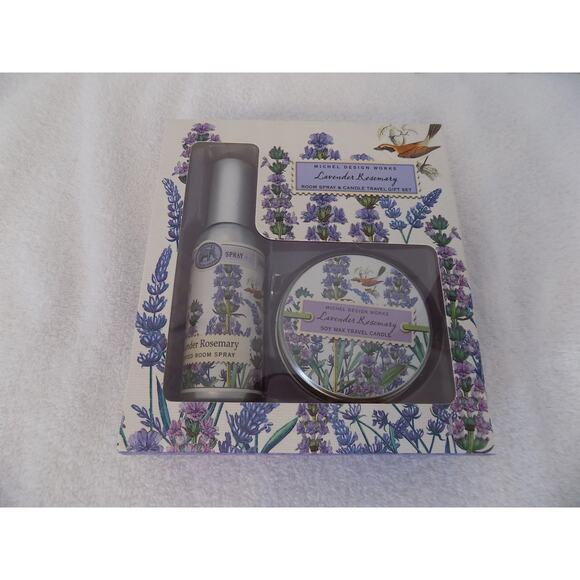 Michel Design Works Lavender Rosemary Room Spray & Travel Candle Gift Set NEW - Picture 3 of 5